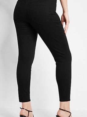 EXPRESS Curvy Skinny High Rise Black Supersoft Jeans size 14 R